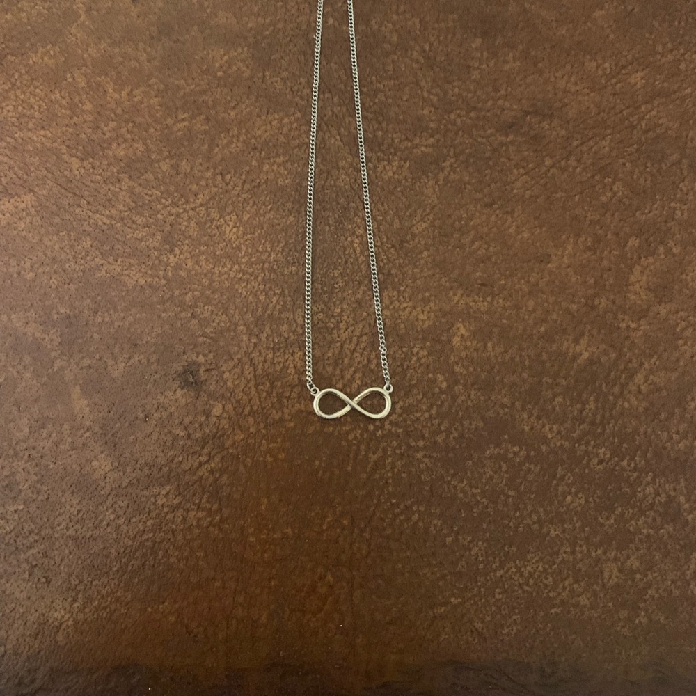 Infinity silver necklace